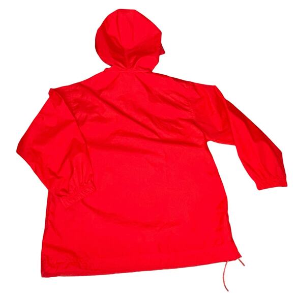 The Black Dog Red Kids Quarter Zip 7/8 Windbreaker Rain Jacket Hooded Pullover - Picture 11 of 16
